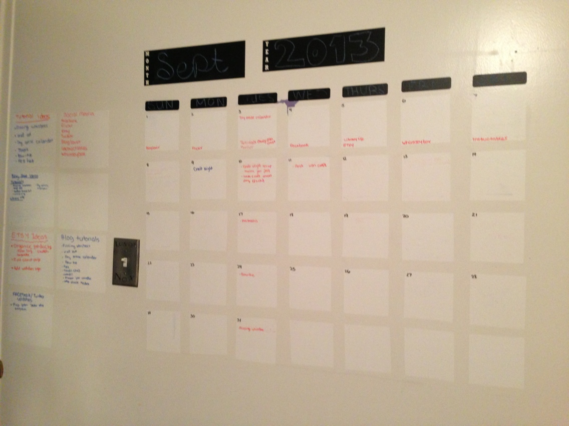 Nerd Craft Librarian Dry Erase wall calendar