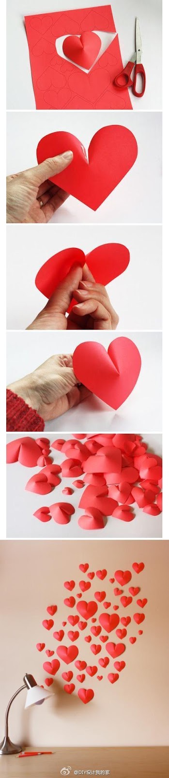 Make a 3D Paper Heart For Decoration Make a 3D Paper Heart For Decoration