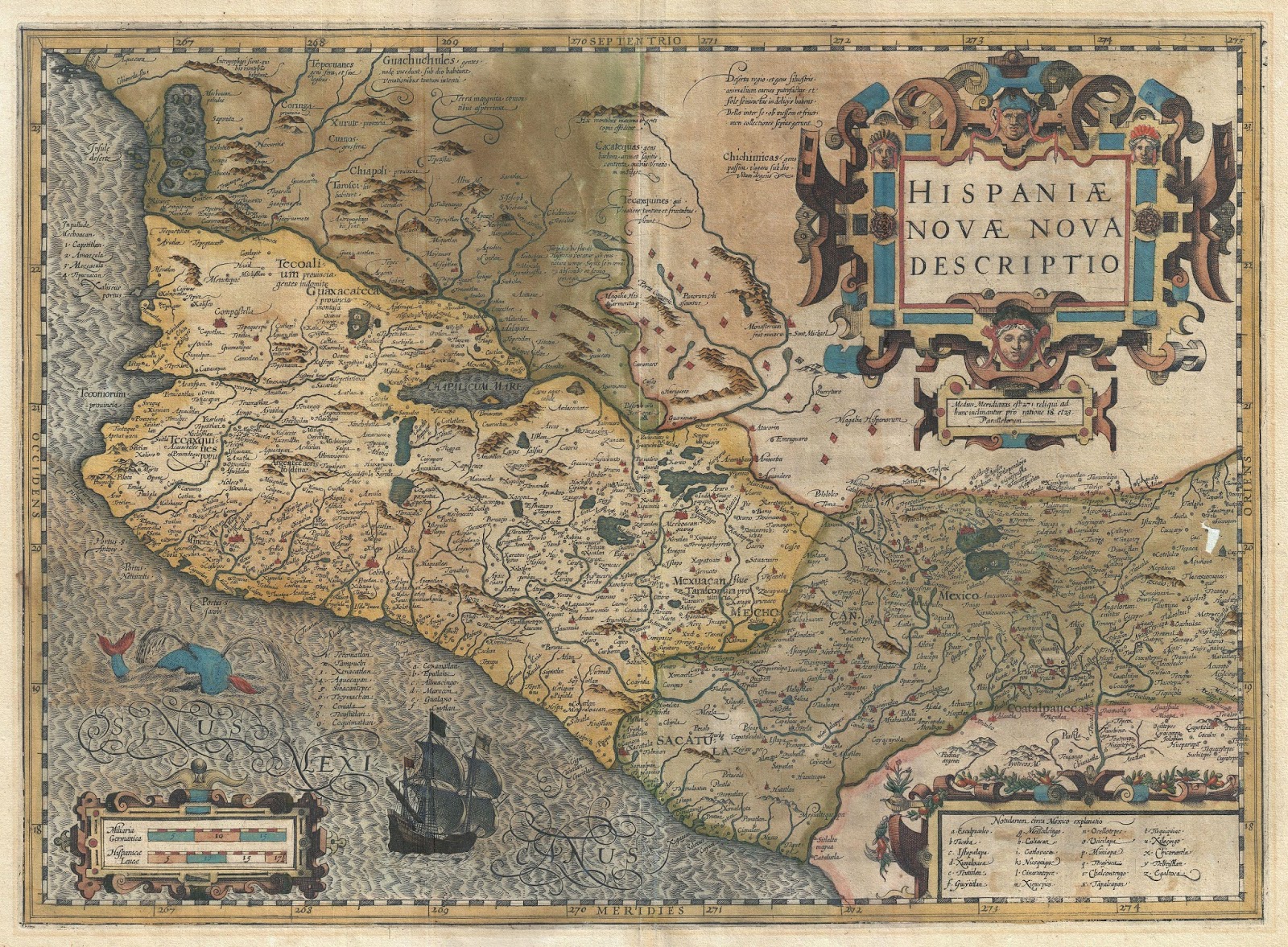 Colima Antiguo Mapa Del Virreinato Elaborado En 1606