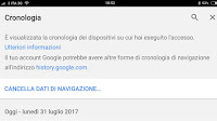 Cancellare cronologia Android