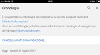 Cancellare cronologia Android
