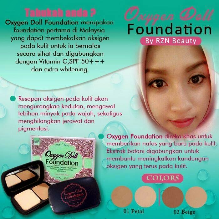 Oxygen Doll Foundation By RZN Beauty Kelebihan Oxygen Doll Foundation By RZN Beauty
