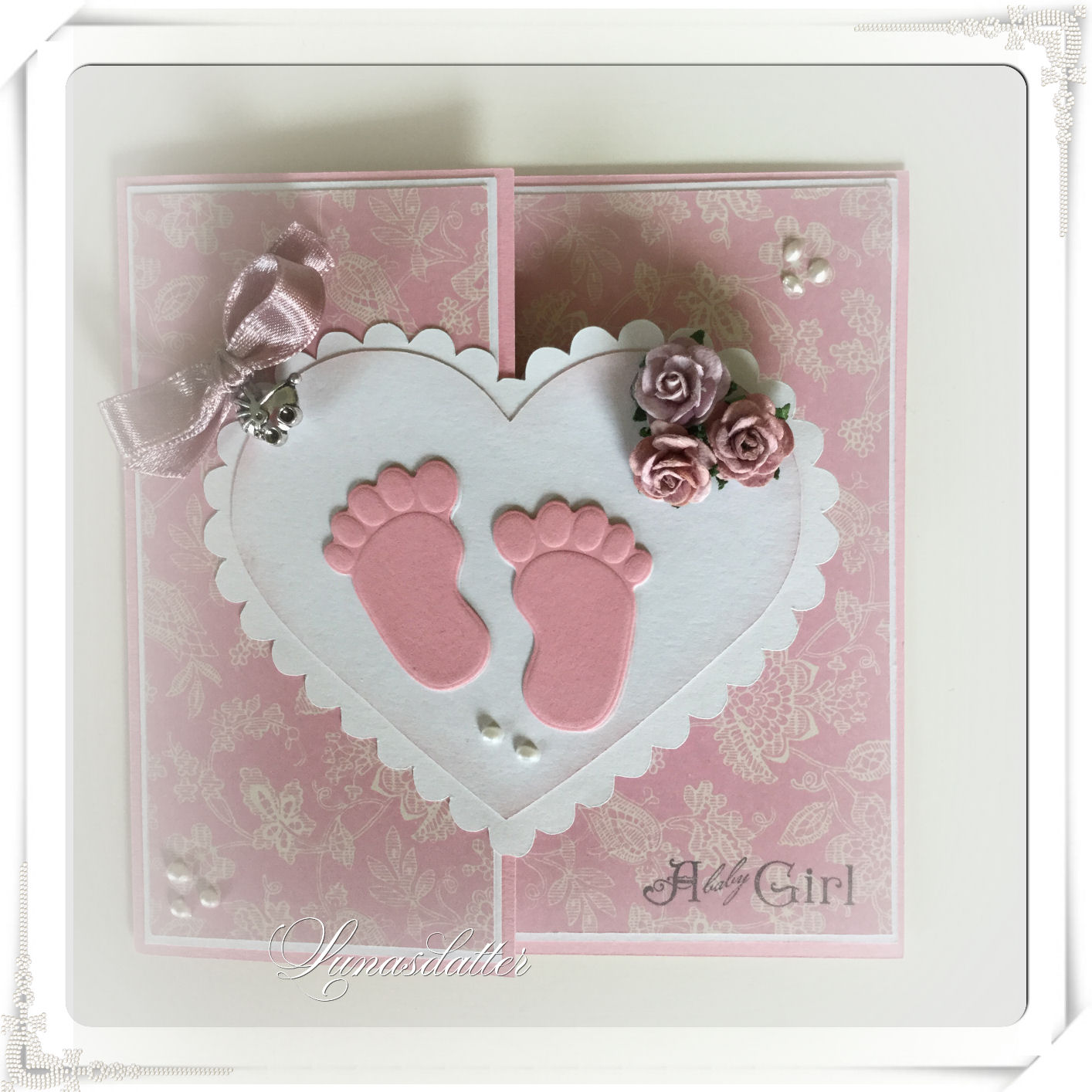 Lunasdatters Scrapbooking: Baby kort