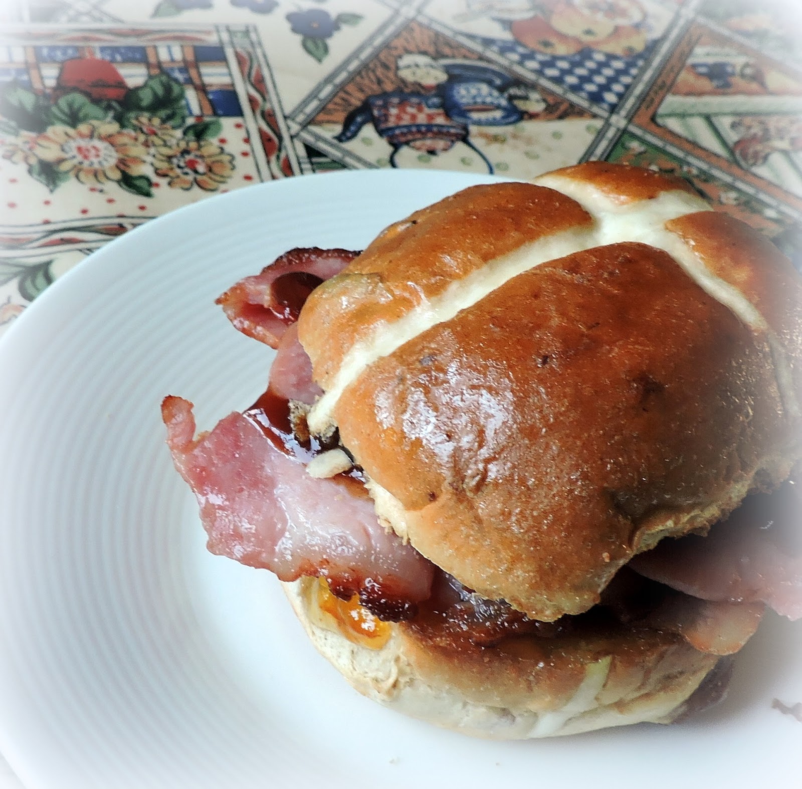 Hot Cross Bacon Baps