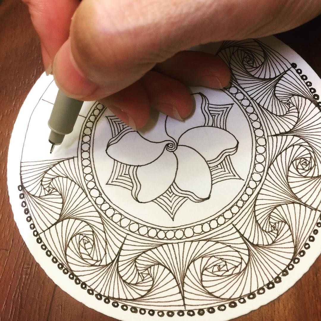 Zen Doodle Patterns Zentangle Drawing Doodle Art