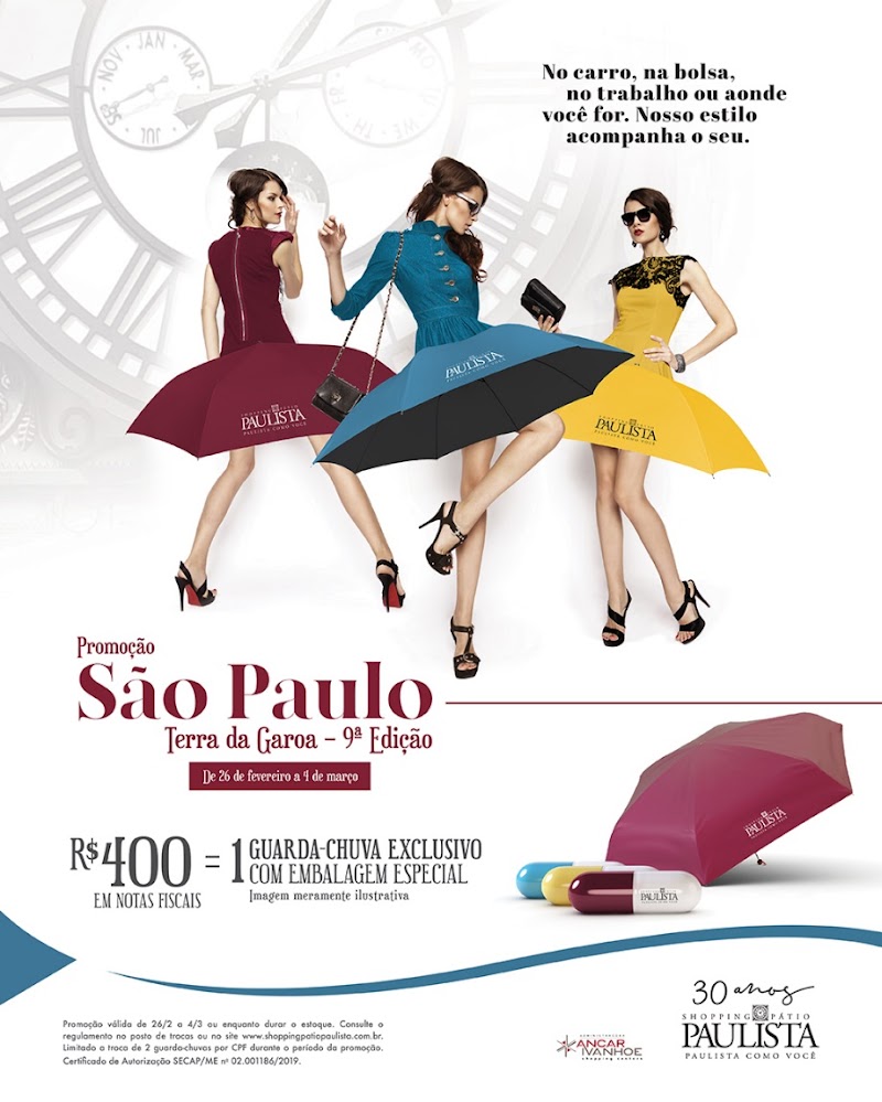 Shopping Pátio Paulista segue com a promoção “São Paulo Terra da Garoa” Shopping Pátio Paulista segue com a promoção “São Paulo Terra da Garoa”