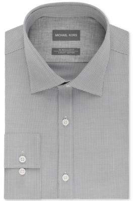 Men's Regular Fit Airsoft Stretch Non-Iron Performance Check Dress Shirt