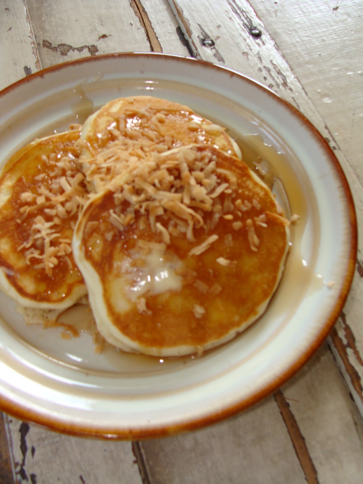 Just Cooking Honey Buttermilk Pancakes With Toasted Coconut