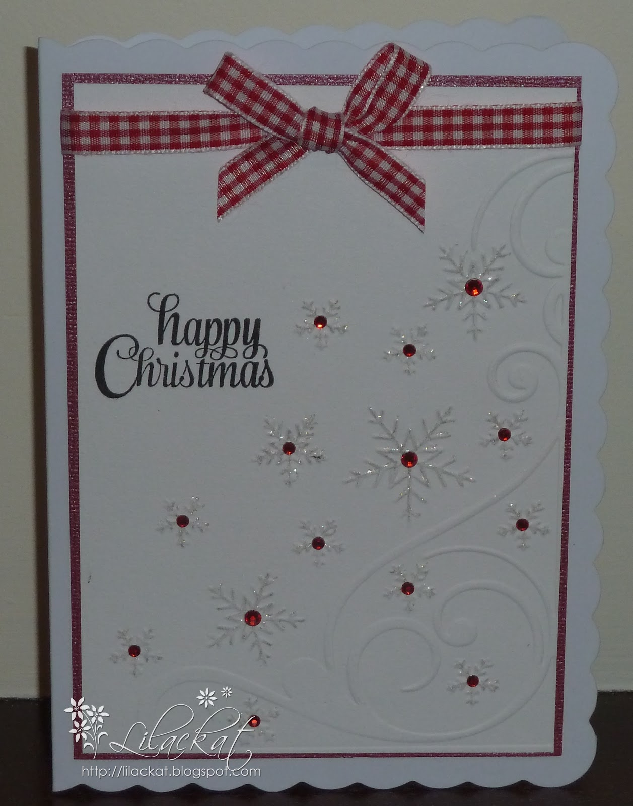 Lilackat: Anyone for an embossed Christmas card?
