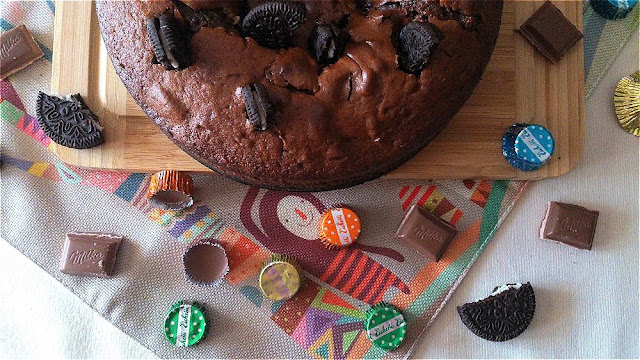 tarta brownie dulce de leche oreo galleta receta fácil horno rica fiesta cumpleaños tentación cuca