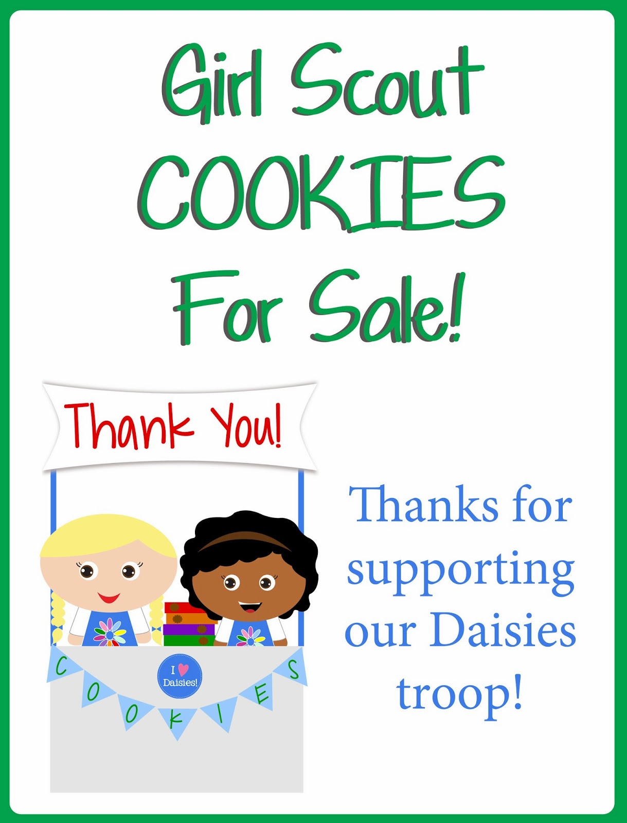 Girl Scout Cookie Goal Chart Printable