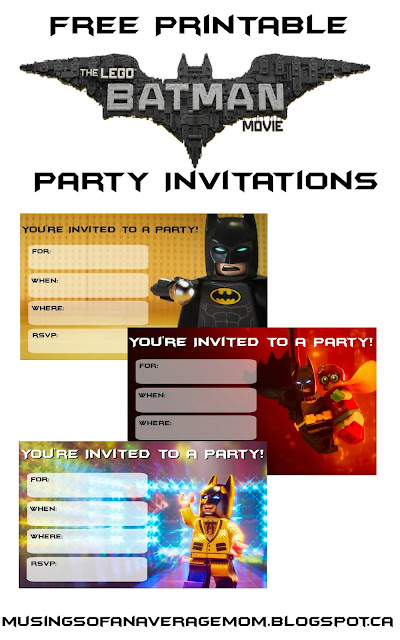 Lego Batman invitations