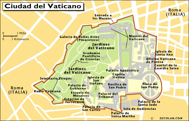 “Viaje por Europa” Ciudad del Vaticano: Ubicación Geografíca