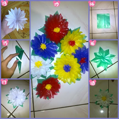Utari s Blog Tutorial membuat bunga dari  kantong plastik  
