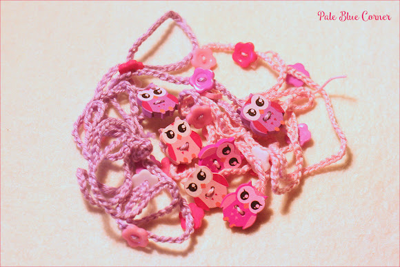 Three Owls Crochet Necklace