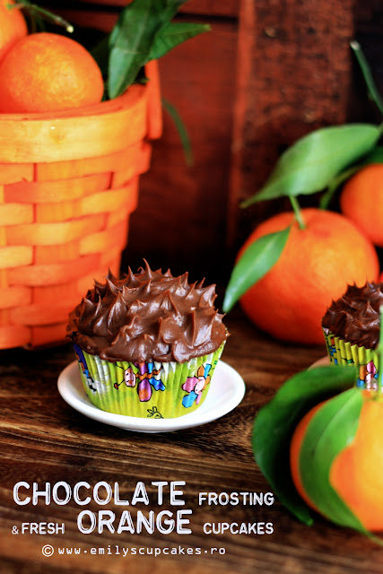 cupcakes cu portocala si ciocolata