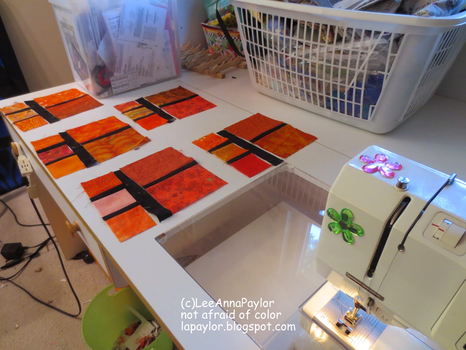 Not Afraid of Color Orange stained glass blocks