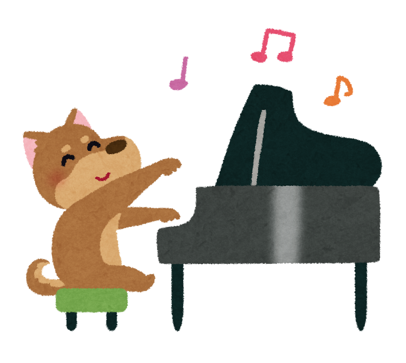 ピアノを弾く犬のイラスト かわいいフリー素材集 いらすとや