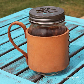 Doodlecraft: Leather Mason Jar Mug Coozie!