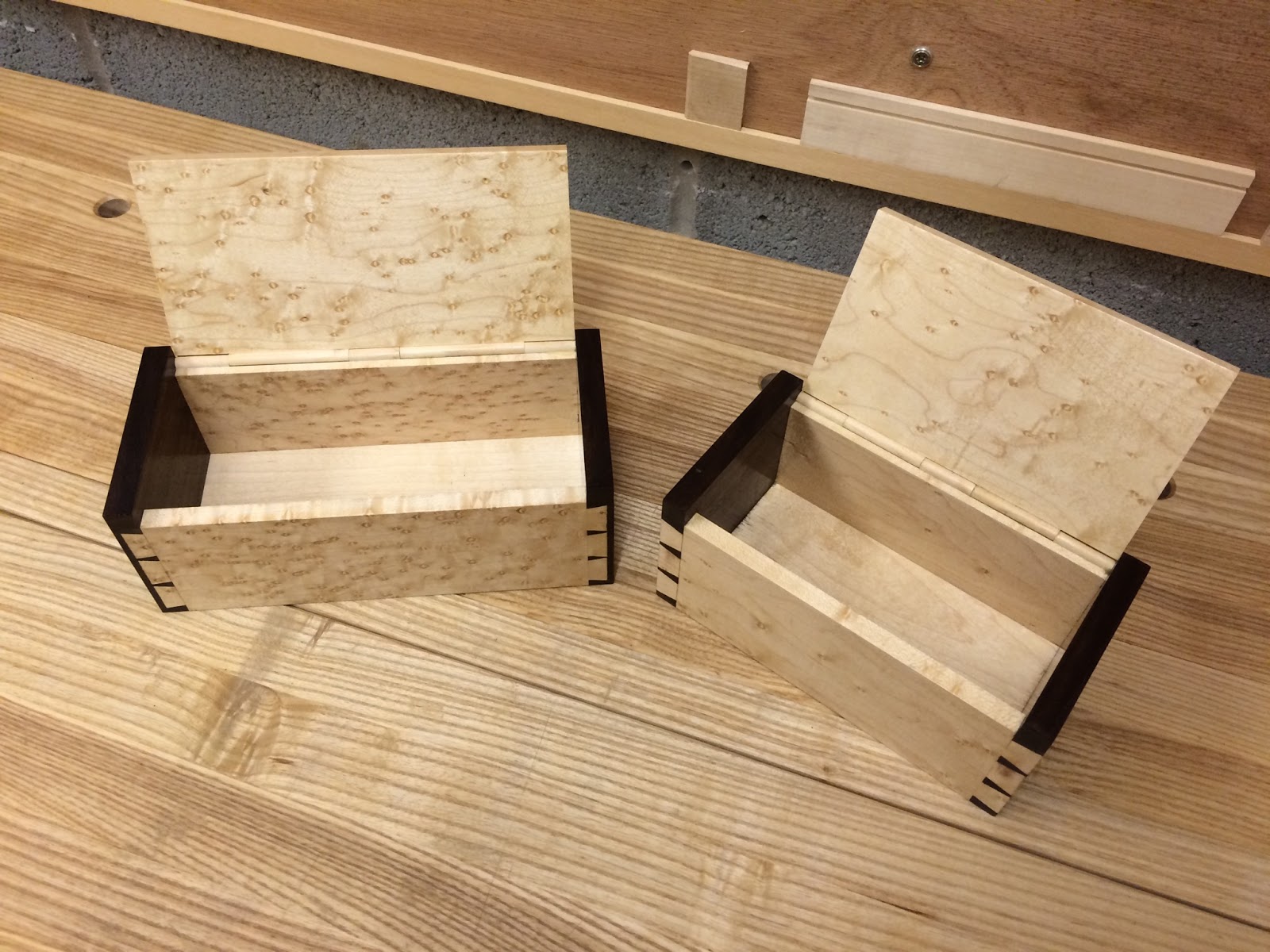 David Barron Furniture Wooden Hinge Dovetailed Boxes