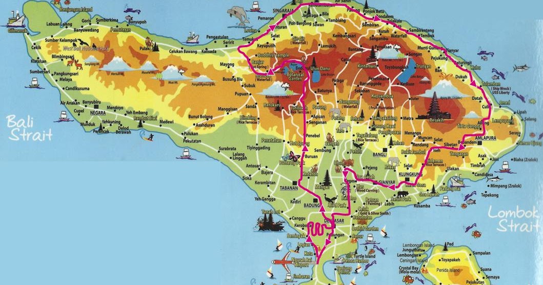 18+ Ide Istimewa Road Trip Carte De Bali