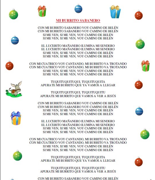 Mi Burrito Sabanero Letra En Ingles Y Pronunciacion Burrito Walls