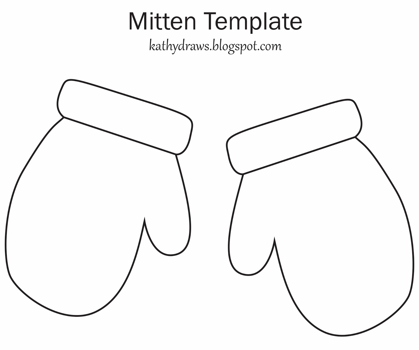 Mittens Template Printable