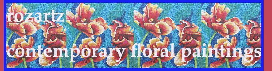Rozartz Contemporary floral paintings
