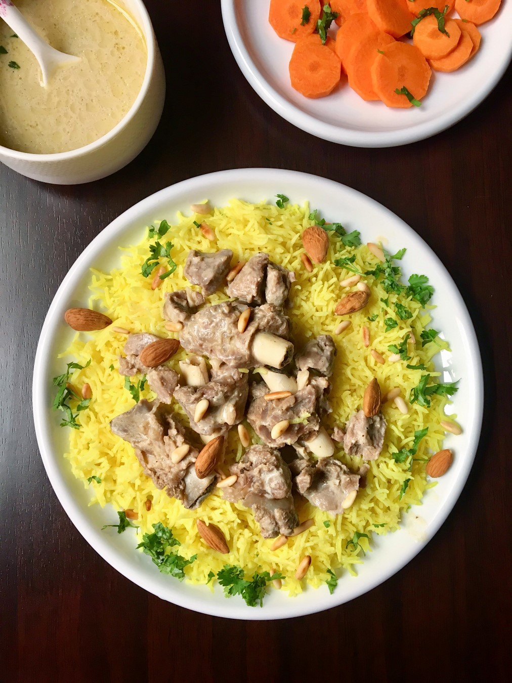 Jordanian Mansaf Lamb Meat Cooked in Jameed Sauce