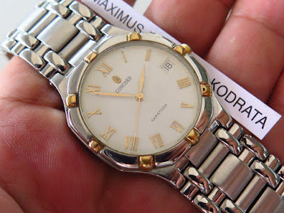 Maximuswatches Jual Beli Jam Tangan Second Baru Original Koleksi Jam Maximus Www Maximuswatches Com Concord Saratoga White Dial Steel And Gold Sold