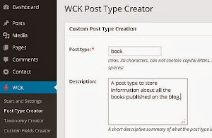Custom post type creation dialogue box