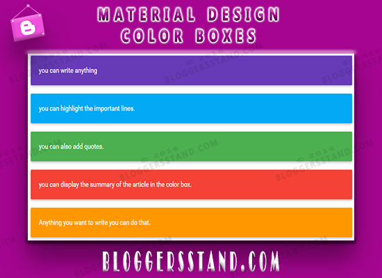 How To Create Material Design Color Boxes How To Create make Material Design Color Boxes