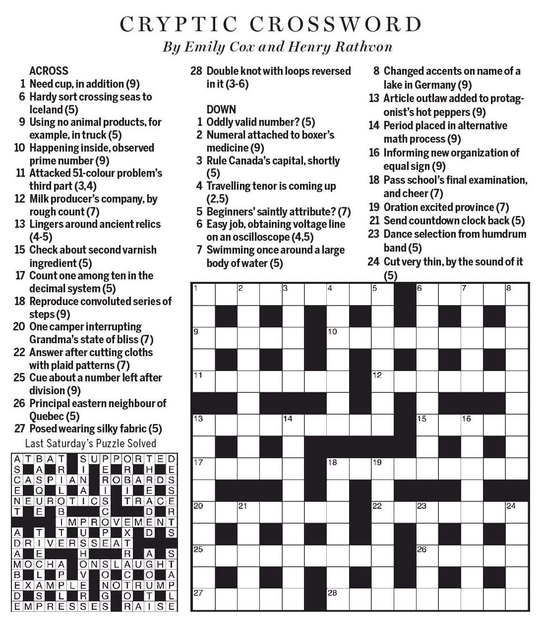 cryptic crosswords cryptic crosswords