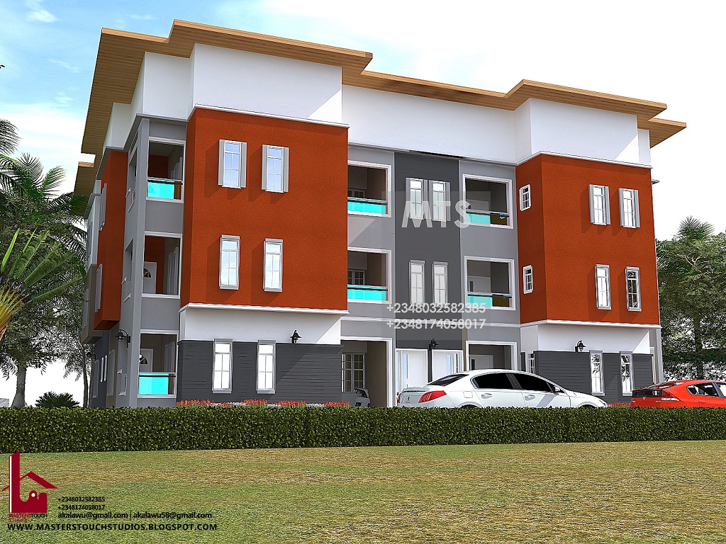 Mr Osa 3 Bedroom Flats Design on the ground floor with 4 bedroom duplex