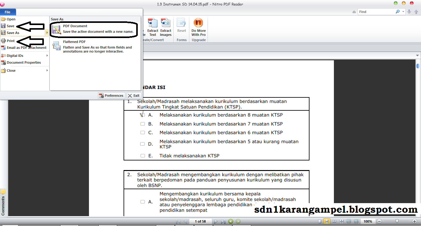 CARA MUDAH MENGISI PERANGKAT INSTRUMEN DAN DATA PENDUKUNG AKREDITASI SEKOLAH BENTUK PDF CARA MUDAH MENGISI PERANGKAT INSTRUMEN DAN DATA PENDUKUNG AKREDITASI SEKOLAH BENTUK PDF