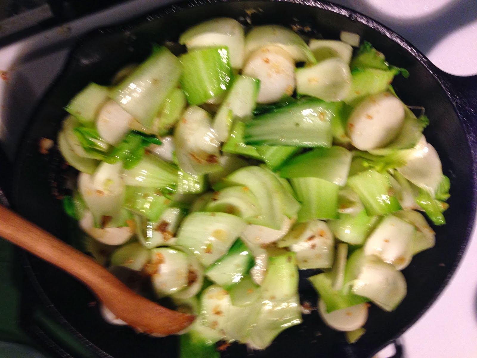 The Accidental Brainwashed Foodie StirFried Bok Choy and Daikon with