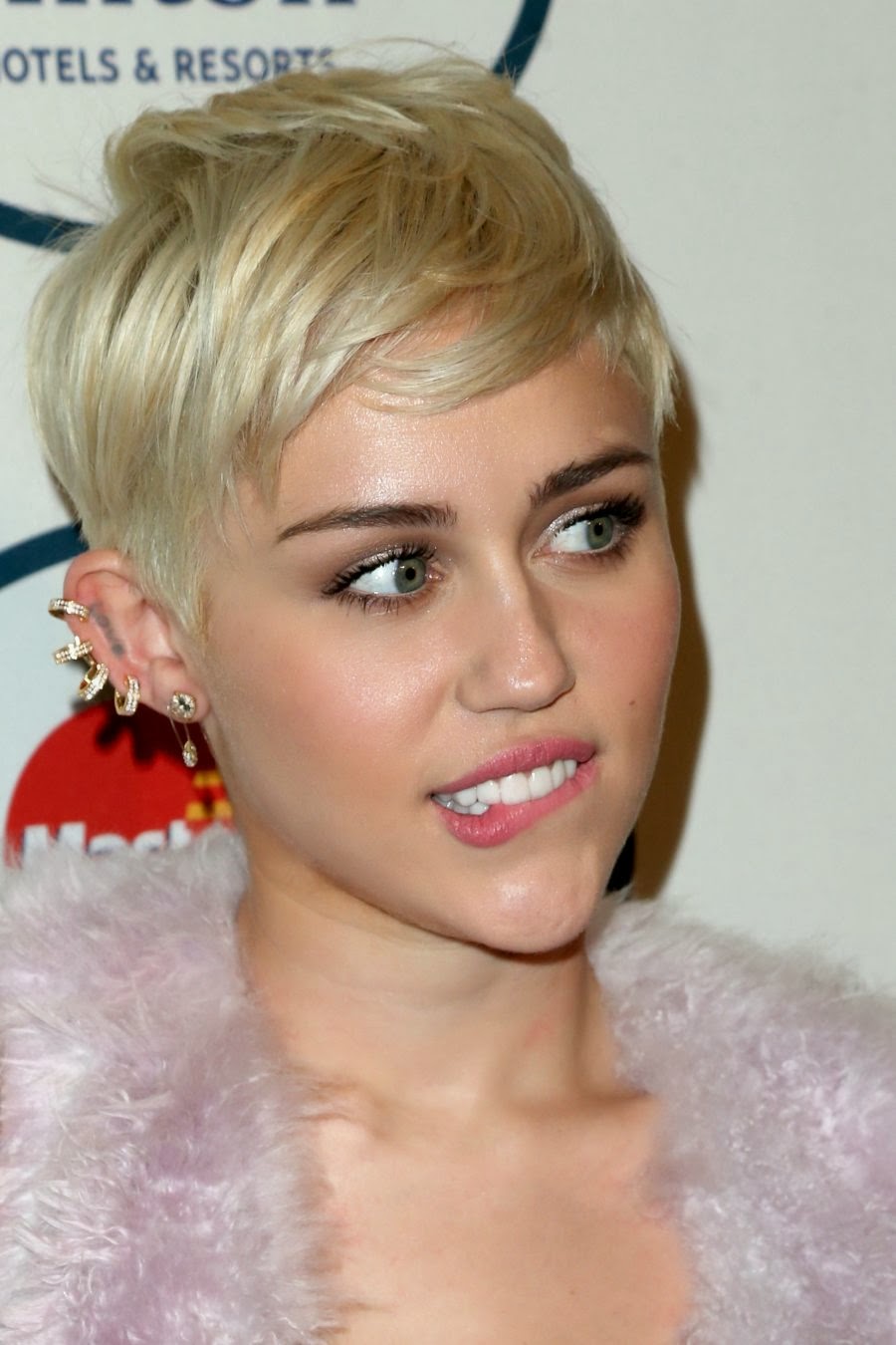Spicy Miley Cyrus Photos at The 56th Annual GRAMMY Awards Pre-GRAMMY Gala