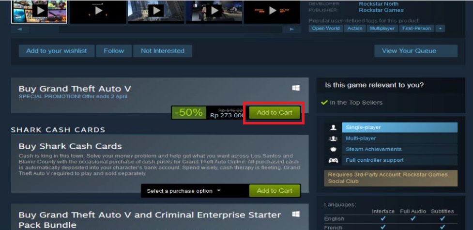 PANDUAN LENGKAP ! CARA MAIN GTA 5 ONLINE DI PC STEAM (*PS4 PS3 XBOX ONE