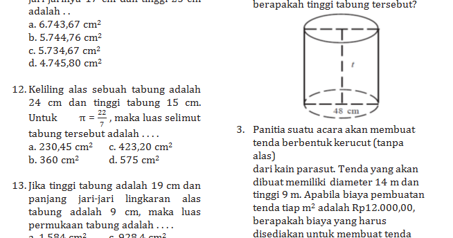 Contoh Soal Soal Matematika Kelas 9 Materi Bangun Ruang Contoh Soal Soal Matematika Kelas 9 Materi Bangun Ruang