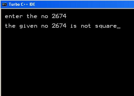 Write a program to find whether the given no is perfect square or not ...