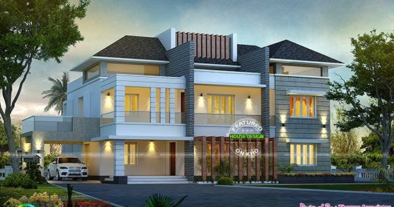 Splendid looking villa architecture plan - Kerala Home Design and Floor ...