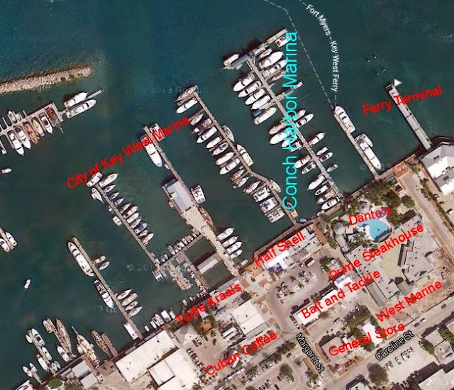 map of the area around Conch Harbor Marina