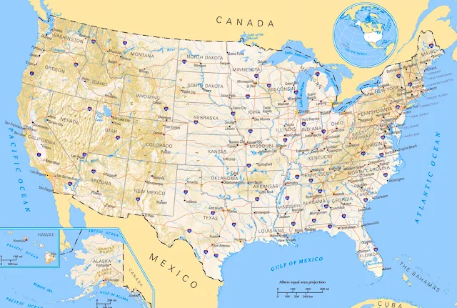 Gambar Peta Amerika Serikat 1