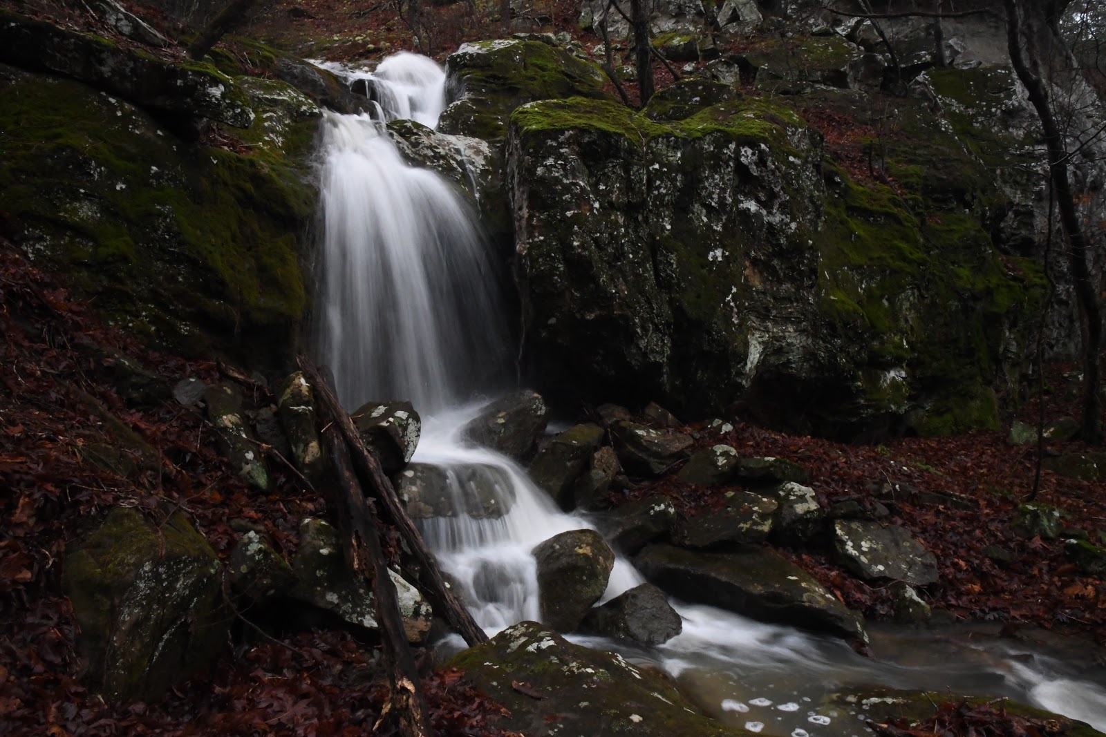 Rick's Hiking Blog Grapevine Shelter waterfalls, Blue Hole Special