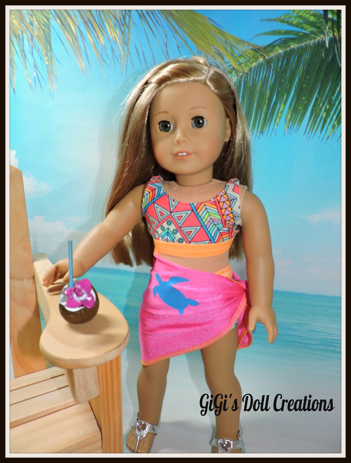 GiGi's Doll and Craft Creations American Girl Doll 2016 Swimsuit