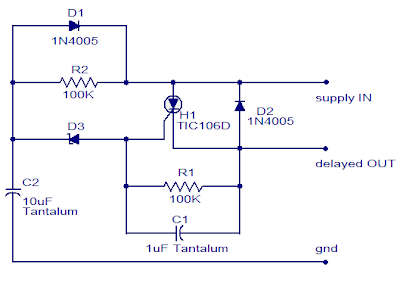 SCR - DC Power Delay Circuit