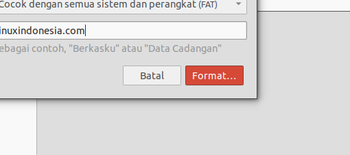 Klik tombol format untuk memulai Tombol Format