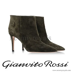 Crown Princess Mary Style GIANVITO ROSSI Suede Ankle Boots