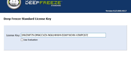 Activar deep freeze standard keyboard