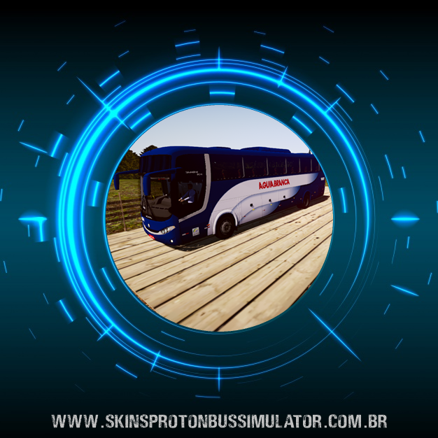 Campione 3.65 VW Águia Branca Skin Proton Bus Simulator - Comil Campione 3.65 VW 18.330 Euro V Águia Branca